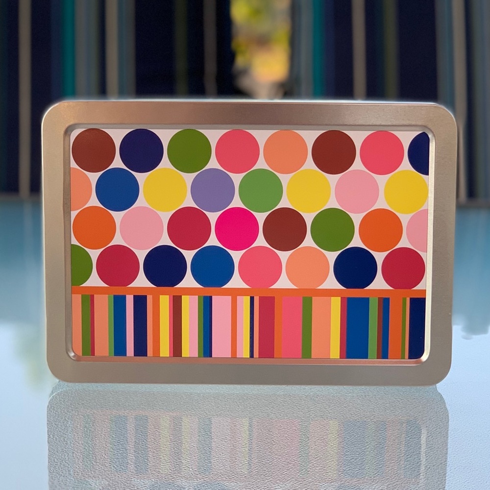 Creative Memories Mini Moments Dots and Stripes Tin Case Set